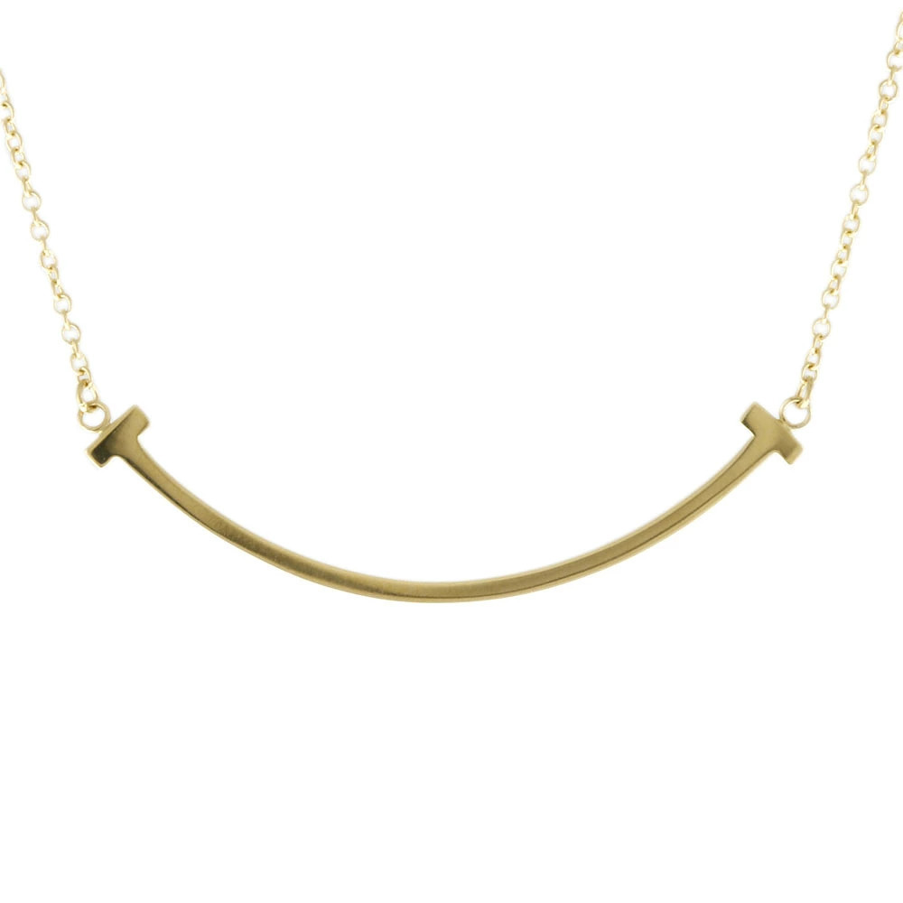 Tiffany Co Tiffany T Smile Necklace Gold